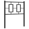 Cabecero Cama | Panel De Cabecera De Metal Negro 80 Cm Cfw187062