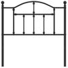 Cabecero Cama | Panel De Cabecera De Metal Negro 90 Cm Cfw296785