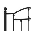 Cabecero Cama | Panel De Cabecera De Metal Negro 90 Cm Cfw296785