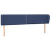 Cabecero Cama | Panel De Cabecera De Tela Azul 163x23x78/88 Cm Cfw377924