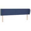 Cabecero Cama | Panel De Cabecera De Tela Azul 183x23x78/88 Cm Cfw182918