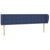 Cabecero Cama | Panel De Cabecera De Tela Azul 183x23x78/88 Cm Cfw934277