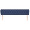 Cabecero Cama | Panel De Cabecera De Tela Azul 183x23x78/88 Cm Cfw607355