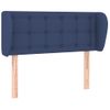 Cabecero Cama | Panel De Cabecera De Tela Azul 93x23x78/88 Cm Cfw131322