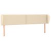 Cabecero Cama | Panel De Cabecera De Tela Color Crema 163x23x78/88 Cm Cfw748539