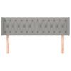 Cabecero Cama | Panel De Cabecera De Tela Gris Claro 147x16x78/88 Cm Cfw796422