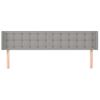 Cabecero Cama | Panel De Cabecera De Tela Gris Claro 163x16x78/88 Cm Cfw218764