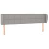 Cabecero Cama | Panel De Cabecera De Tela Gris Claro 183x23x78/88 Cm Cfw772479