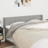 Cabecero Cama | Panel De Cabecera De Tela Gris Claro 203x16x78/88 Cm Cfw421633