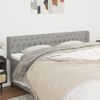 Cabecero Cama | Panel De Cabecera De Tela Gris Claro 203x16x78/88 Cm Cfw136317