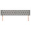 Cabecero Cama | Panel De Cabecera De Tela Gris Claro 203x16x78/88 Cm Cfw136317