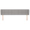 Cabecero Cama | Panel De Cabecera De Tela Gris Claro 203x23x78/88 Cm Cfw663420