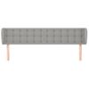 Cabecero Cama | Panel De Cabecera De Tela Gris Claro 203x23x78/88 Cm Cfw934248