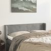 Cabecero Cama | Panel De Cabecera De Terciopelo Gris Claro 147x16x78/88 Cm Cfw732537