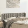 Cabecero Cama | Panel De Cabecera De Terciopelo Gris Claro 147x23x78/88 Cm Cfw680248