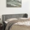 Cabecero Cama | Panel De Cabecera De Terciopelo Gris Claro 147x23x78/88 Cm Cfw783934