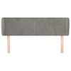 Cabecero Cama | Panel De Cabecera De Terciopelo Gris Claro 147x23x78/88 Cm Cfw783934