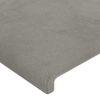 Cabecero Cama | Panel De Cabecera De Terciopelo Gris Claro 147x23x78/88 Cm Cfw783934