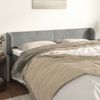 Cabecero Cama | Panel De Cabecera De Terciopelo Gris Claro 163x23x78/88 Cm Cfw114276