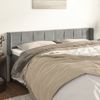 Cabecero Cama | Panel De Cabecera De Terciopelo Gris Claro 183x16x78/88 Cm Cfw993232