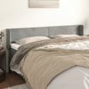 Cabecero Cama | Panel De Cabecera De Terciopelo Gris Claro 183x16x78/88 Cm Cfw773779