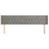 Cabecero Cama | Panel De Cabecera De Terciopelo Gris Claro 183x16x78/88 Cm Cfw637407