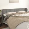 Cabecero Cama | Panel De Cabecera De Terciopelo Gris Claro 183x23x78/88 Cm Cfw582599