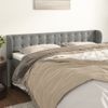 Cabecero Cama | Panel De Cabecera De Terciopelo Gris Claro 183x23x78/88 Cm Cfw697500