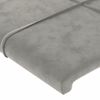 Cabecero Cama | Panel De Cabecera De Terciopelo Gris Claro 203x16x78/88 Cm Cfw234164