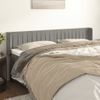 Cabecero Cama | Panel De Cabecera De Terciopelo Gris Claro 203x16x78/88 Cm Cfw485103