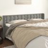 Cabecero Cama | Panel De Cabecera De Terciopelo Gris Claro 203x16x78/88 Cm Cfw618278