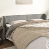 Cabecero Cama | Panel De Cabecera De Terciopelo Gris Claro 203x23x78/88 Cm Cfw485946