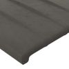 Cabecero Cama | Panel De Cabecera De Terciopelo Gris Oscuro 103x23x78/88 Cm Cfw145256