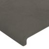 Cabecero Cama | Panel De Cabecera De Terciopelo Gris Oscuro 147x16x78/88 Cm Cfw568104