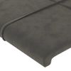 Cabecero Cama | Panel De Cabecera De Terciopelo Gris Oscuro 183x23x78/88 Cm Cfw456175