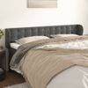 Cabecero Cama | Panel De Cabecera De Terciopelo Gris Oscuro 183x23x78/88 Cm Cfw397731