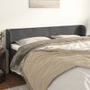 Cabecero Cama | Panel De Cabecera De Terciopelo Gris Oscuro 183x23x78/88 Cm Cfw992571