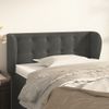 Cabecero Cama | Panel De Cabecera De Terciopelo Gris Oscuro 83x23x78/88 Cm Cfw509784