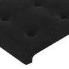 Cabecero Cama | Panel De Cabecera De Terciopelo Negro 103x23x78/88 Cm Cfw940315