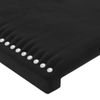 Cabecero Cama | Panel De Cabecera De Terciopelo Negro 147x23x78/88 Cm Cfw646713