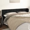 Cabecero Cama | Panel De Cabecera De Terciopelo Negro 183x23x78/88 Cm Cfw564778