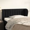 Cabecero Cama | Panel De Cabecera De Terciopelo Negro 83x23x78/88 Cm Cfw860664