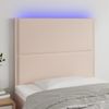 Cabecero Cama | Panel De Cabecera Luces Led Cuero Sintético Capuchino 100x5x118/128cm Cfw447839