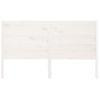 Cabecero Cama | Panel De Cabecera Madera Maciza De Pino Blanco 141x4x100 Cm Cfw763678