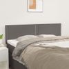 Pack 2 Uds Cabeceros Cama | Panel De Cabeceras Cuero Sintético Gris 72x5x78/88 Cm Cfw478817