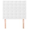 Pack 2 Uds Cabeceros Cama | Panel De Cabeceras De Cuero Sintético Blanco 100x5x78/88 Cm Cfw120097