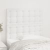 Pack 2 Uds Cabeceros Cama | Panel De Cabeceras De Cuero Sintético Blanco 90x5x78/88 Cm Cfw289298