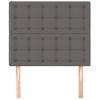 Pack 2 Uds Cabeceros Cama | Panel De Cabeceras De Cuero Sintético Gris 100x5x78/88 Cm Cfw299010