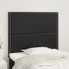 Pack 2 Uds Cabeceros Cama | Panel De Cabeceras De Cuero Sintético Negro 80x5x78/88 Cm Cfw505262