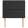 Pack 2 Uds Cabeceros Cama | Panel De Cabeceras De Cuero Sintético Negro 80x5x78/88 Cm Cfw505262